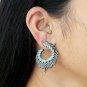 Opal Hoop Earring Opal Jewelry 925 Silver Diamond Hoop Earring 14k Gold Earring.