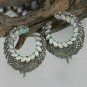 Opal Hoop Earring Opal Jewelry 925 Silver Diamond Hoop Earring 14k Gold Earring.