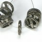 Rondelle Spacer Pave Diamond Beads 925 Silver Jewelry Findings Necklace Supplies