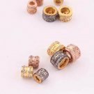 Pave Diamond 6mm Spacer Beads 925 Silver Diamond Rondelle Beads Jewelry Findings