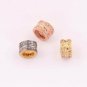 Pave Diamond 6mm Spacer Beads 925 Silver Diamond Rondelle Beads Jewelry Findings