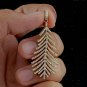 14k Solid Gold Diamond Feather Pendant Gold Wing Pendant Engagement Jewelry Gift