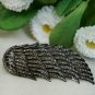 Diamond Feather Shaped Ring 925 Silver Designer Diamond Ring Vintage Ring Band.