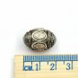 Silver Pave Diamond Beads Two Tone Polki Oval Beads Findings 925 Sterling Silver