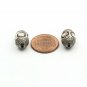 Designer Two Tone Polki Beads 925 Silver Pave Diamond Necklace Beads Findings.