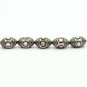 Designer Two Tone Polki Beads 925 Silver Pave Diamond Necklace Beads Findings.