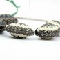 Pave Diamond Beads Spacers Design 925 Silver Marquise Shaped Flat Diamond Beads.