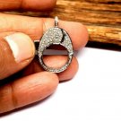 Pave Diamond Lobster Clasp 925 Sterling Silver Diamond Jewelry Findings.