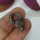 Lobster Claw Natural Pave Diamond Jewelry Findings Clasps Extra Accessory.