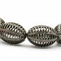 Pave Diamond Oval Net Beads 925 Silver Diamond Jewelry Beads Necklace Findings.