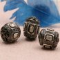 Polki Beads Pave Diamond Findings 925 Silver Filigree Designer Antique Beads.