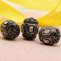 Polki Beads Pave Diamond Findings 925 Silver Filigree Designer Antique Beads.