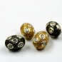 Oval Beads Polki Diamond Spacers 925 Silver Pave Diamond Wholesale Jewelry Beads
