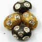 Oval Beads Polki Diamond Spacers 925 Silver Pave Diamond Wholesale Jewelry Beads
