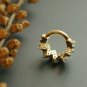 Diamond Clicker Hoop Nose Ring 14k Solid Gold Diamond Huggie Earring Gift 1 pc