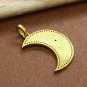 Natural Diamond Half Moon Pendant 925 Silver Diamond Religious Pendant Gift.