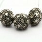 Polki Ball Beads 925 Silver Diamond Jewelry Rondelle Spacers Jewelry Making Bead