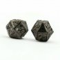 Pave Diamond Hexagon Beads 925 Silver Diamond Spacer Beads Necklace Making Beads
