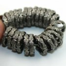 Pave Diamond Roundels 12mm Beads 925 Silver Spacer Beads Diamond Jewelry Finding