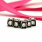 Pave Diamond Polki Box Beads Spacers Design 925 Silver Diamond Spacers Beads.