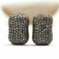 Pave Diamond Spacer Cushion Beads 925 Silver Diamond Beads Necklace Findings.