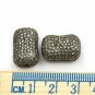 Pave Diamond Spacer Cushion Beads 925 Silver Diamond Beads Necklace Findings.