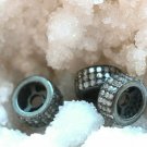 8mm Rondelle Spacers Beads Pave Diamond Beads 925 Silver Wholesale Beads Supply.