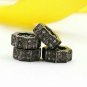 Pave Diamond Rondelle Beads 925 Silver Diamond Necklace Spacer Beads Findings.