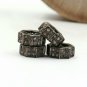 Pave Diamond Rondelle Beads 925 Silver Diamond Necklace Spacer Beads Findings.