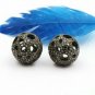 Filigree Ball Beads Pave Diamond Round Beads 925 Silver Diamond Jewelry Findings