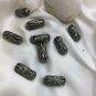 Pave Diamond Cylindrical Oblong Beads 925 Silver Diamond Necklace Beads.