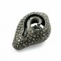 Pave Diamond Filigree Beads 925 Silver Designer Diamond Necklace Beads Findings.