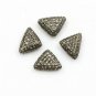 Pave Diamond Triangle Shape Beads 925 Silver Diamond Beads Supplies Findings.