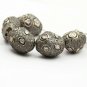 Pave Polki Beads Diamond Findings 925 Silver Spacers Beads Necklace Findings.