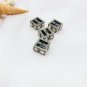 Pave Diamond Rose Cut 10mm Spacer Rondelle Beads Findings 925 Silver Supplies