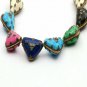 Trillion Shape Beads Charm Findings Diamond 925 Silver Beads Handmade Enameling.