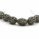 Twist Oval Beads Diamond Findings Diamond Spacers Beads 925 Silver Vintage Style