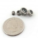 Pave Diamond 1pc Diamond Spacer Beads 925 Sterling Silver, Rondelles Beads.