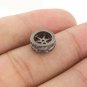Pave Diamond 1pc Diamond Spacer Beads 925 Sterling Silver, Rondelles Beads.