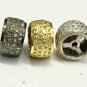 Pave Diamond Spacer Beads Round Beads 925 Silver Diamond Necklace Roundel Beads.