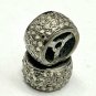 Pave Diamond Spacer Beads Round Beads 925 Silver Diamond Necklace Roundel Beads.