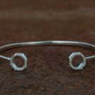 Pave Diamond Cuff Bracelet 925 Silver Diamond Fashion Birthday Bracelet Gift.
