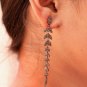 Leaf Pave Diamond Drop Earring 925 Silver Diamond Earring For Christmas Gift.