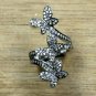 Pave Diamond Butterfly Ring 925 Silver Diamond Holiday Ring Gift Diamond Jewelry