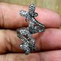 Pave Diamond Butterfly Ring 925 Silver Diamond Holiday Ring Gift Diamond Jewelry