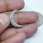4 pcs lot Pave Diamond Moon Pendant 925 Silver Diamond Moon Pendant