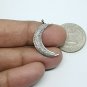 4 pcs lot Pave Diamond Moon Pendant 925 Silver Diamond Moon Pendant