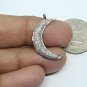 4 pcs lot Pave Diamond Moon Pendant 925 Silver Diamond Moon Pendant