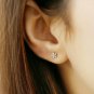Diamond Studs Earring 14k Solid Gold Diamond Floral Studs Earring Wedding Gift.