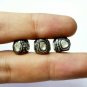 Polki Design Rosecut Pave Diamond Beads 925 Silver Handmade Flat Diamond Beads.